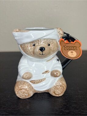 NEW Creepy Critters Halloween Mummy Teddy Bear Mug